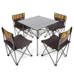 Hewolf 5pcs Set Camping Foldable Table And Chairs -Camping Equipment Store 1 103