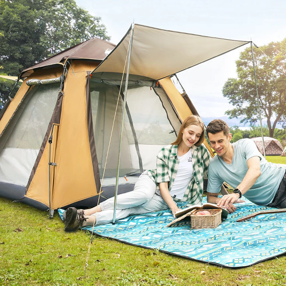 Hewolf Auto 3-4 Person Tent - Camel 6 Hewolf Auto 3-4 Person Tent - Camel - Image 6