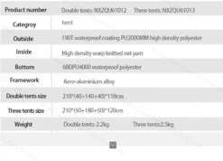 Mobi Garden Camping Tent 3P -Camping Equipment Store 14 1