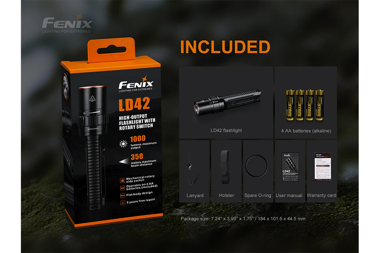 Fenix PD36R Luminus SST40 LED Flashlight Black 2 Fenix PD36R Luminus SST40 LED Flashlight Black - Image 2