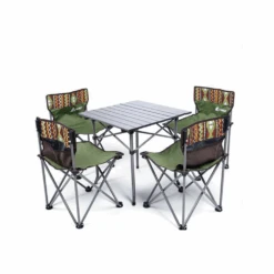 Hewolf 5pcs Set Camping Foldable Table And Chairs -Camping Equipment Store 1746 16