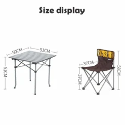 Hewolf 5pcs Set Camping Foldable Table And Chairs -Camping Equipment Store 1746 9 1