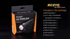 Fenix BC21R USB Rechargable Bicycle Light 880 Lumens -Camping Equipment Store 17 BC21R 93185.1450900824