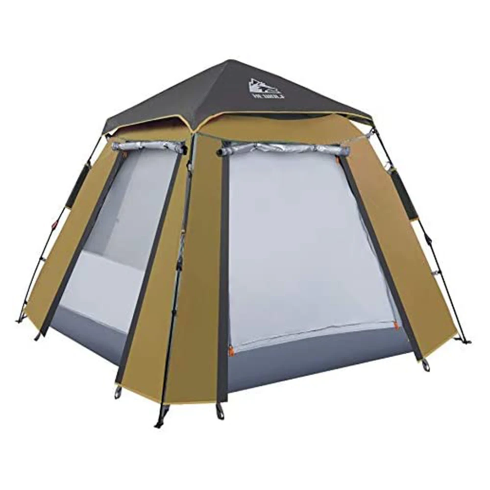 Hewolf Auto 3-4 Person Tent - Camel 1 Hewolf Auto 3-4 Person Tent - Camel
