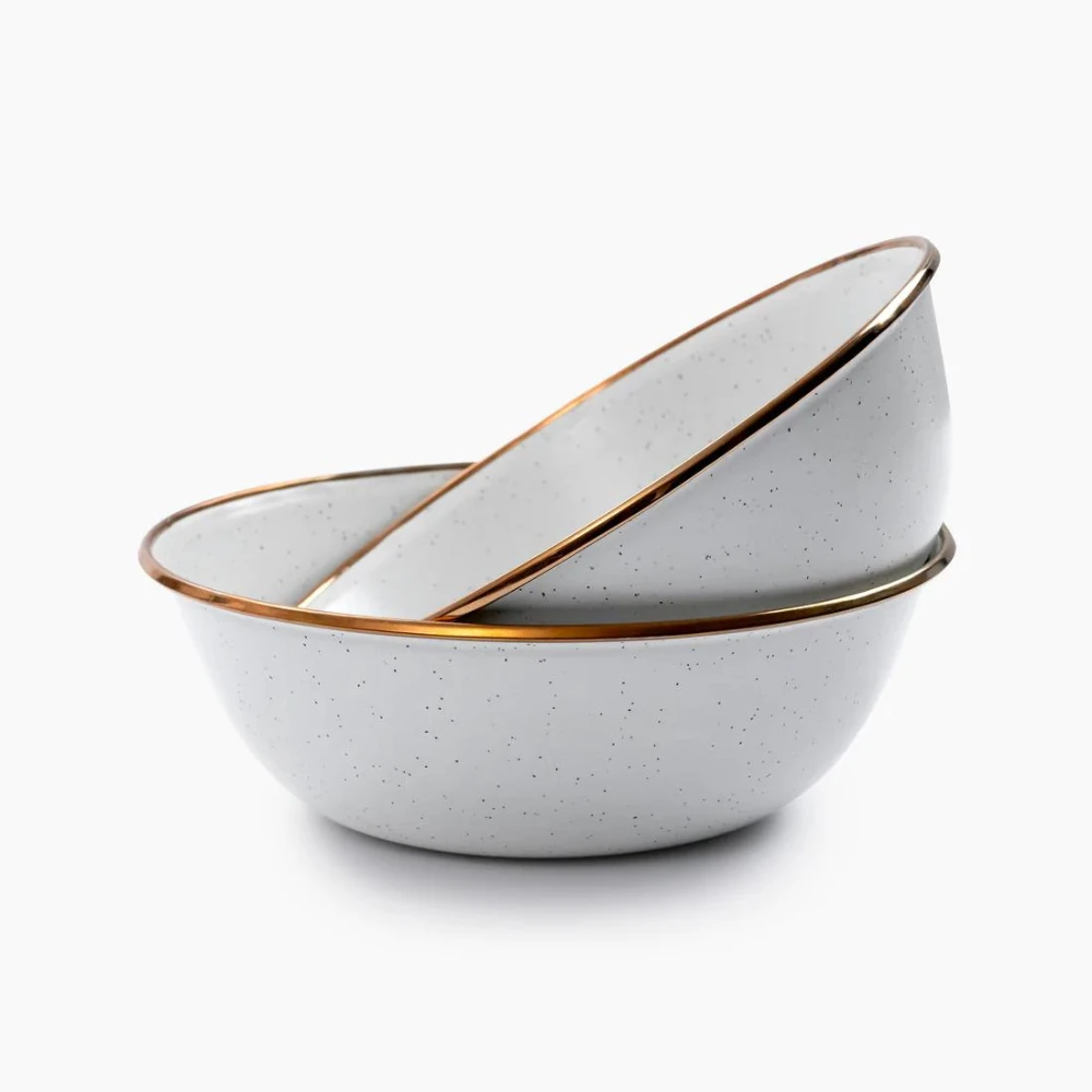 Barebones Enamel Bowl - Set Of 2 4 Barebones Enamel Bowl - Set Of 2 - Image 4