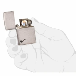 Zippo 200pl Pipe Brushed Chrome - Refillable Windproof Lighter 9 Zippo 200pl Pipe Brushed Chrome - Refillable Windproof Lighter -Camping Equipment Store 200pl 1