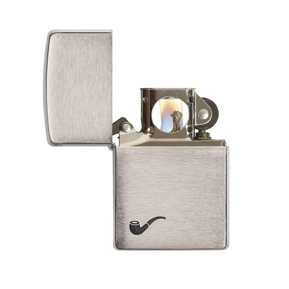 Zippo 200pl Pipe Brushed Chrome - Refillable Windproof Lighter 3 Zippo 200pl Pipe Brushed Chrome - Refillable Windproof Lighter - Image 3