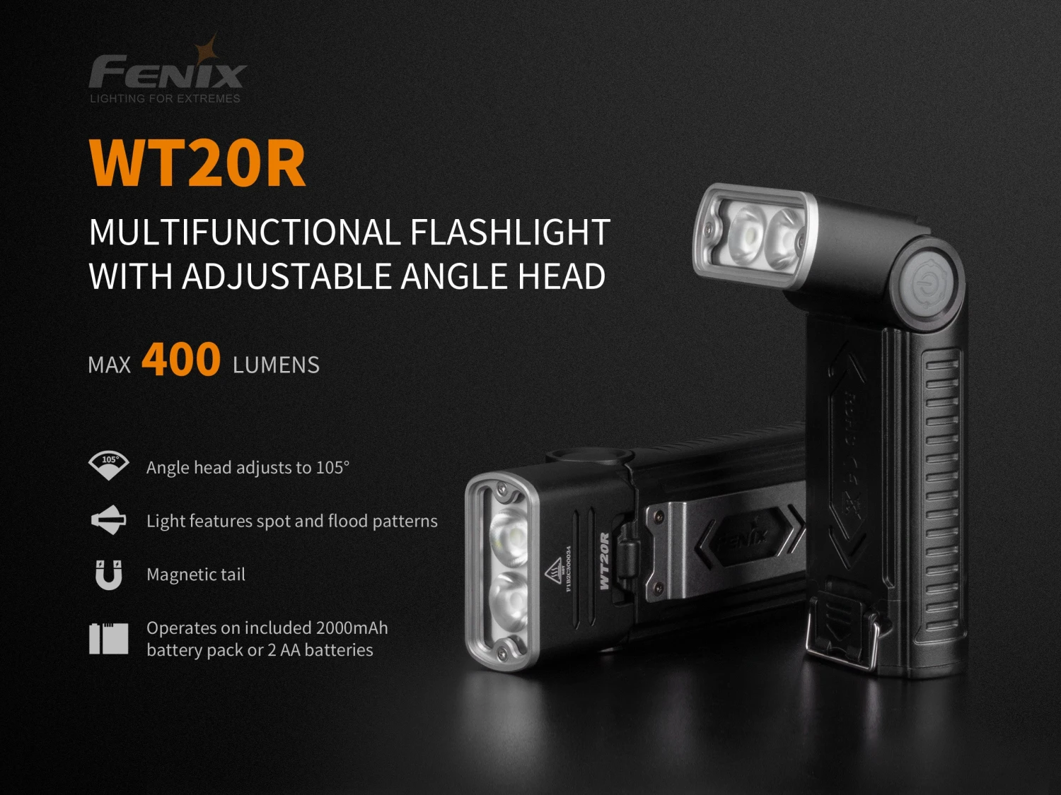 Fenix WT20R XP-G2 S2 Multi-Functional Work LED Flashlight 2 Fenix WT20R XP-G2 S2 Multi-Functional Work LED Flashlight - Image 2