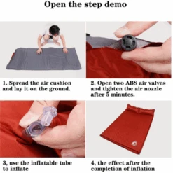 Hewolf Inflatable Mat Orange - Single/Double -Camping Equipment Store 333