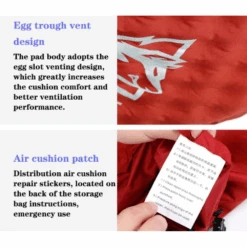 Hewolf Inflatable Mat Orange - Single/Double -Camping Equipment Store 444