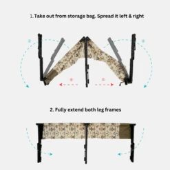 KZM Camp Cot Bed -Camping Equipment Store 4 18f46cef 975a 4668 8b90 e2a0489e4b1b