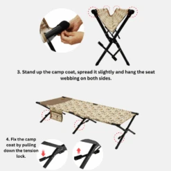 KZM Camp Cot Bed -Camping Equipment Store 5 23cf2326 93c0 4ab9 94df f1adfa398db6