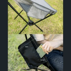 KZM Schwyz High Lightweight Chair Black -Camping Equipment Store 8 1a5a787d 8397 4d30 8af5 d7a39d79766e