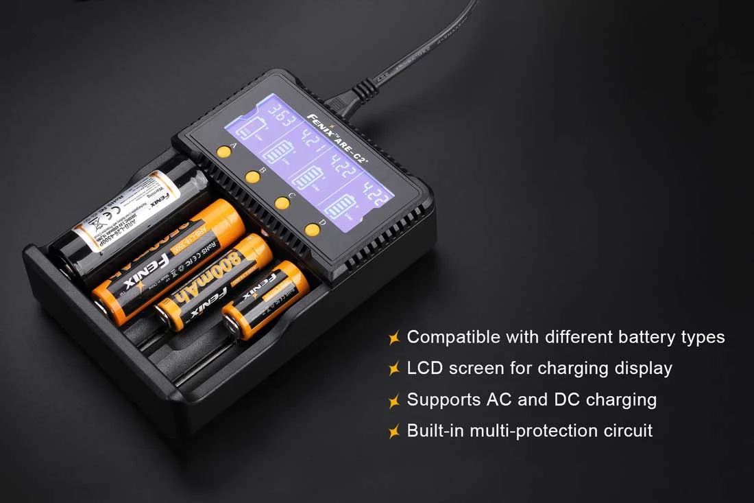 Fenix ARE-C2+ 4-Slot Charger (EURO) 4 Fenix ARE-C2+ 4-Slot Charger (EURO) - Image 4