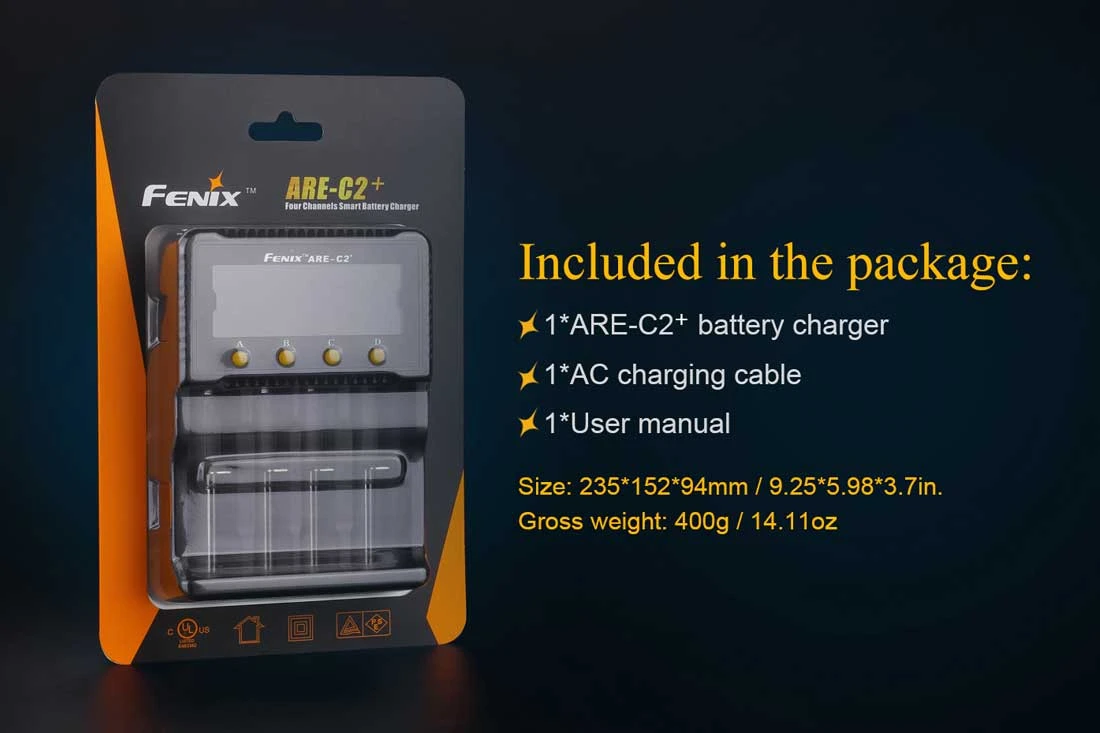 Fenix ARE-C2+ 4-Slot Charger (EURO) 3 Fenix ARE-C2+ 4-Slot Charger (EURO) - Image 3