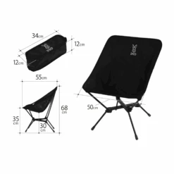DoD Compact Chair -Camping Equipment Store C1 591 BK 3