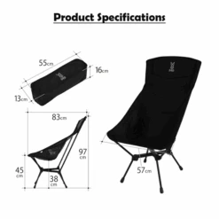 DoD High Back Compact Chair 12 DoD High Back Compact Chair -Camping Equipment Store C1 592 BK 3 600x600 6eb11215 7856 410f bca0 985b77bc270c
