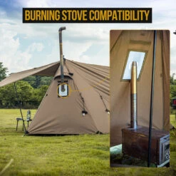 OneTigris Roc Shield Bushcraft Tent (New TC Version) -Camping Equipment Store CE BHS04 TC A 06