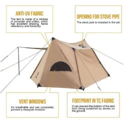 OneTigris Solo Homestead Camping Tent (TC Version) 8 OneTigris Solo Homestead Camping Tent (TC Version) -Camping Equipment Store CE BHS06 TC A 04