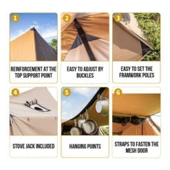 OneTigris Solo Homestead Camping Tent (TC Version) 9 OneTigris Solo Homestead Camping Tent (TC Version) -Camping Equipment Store CE BHS06 TC A 05