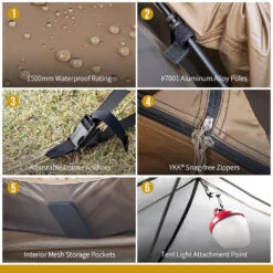 OneTigris Cosmitto Backpacking Tent -Camping Equipment Store CE HZP01 CB 05