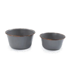 Barebones Enamel Mixing Bowl Slate - Set Of 2 -Camping Equipment Store CKW 378 04