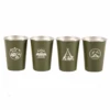 Camp Leader 4 Pcs Stainless Steel Cup - Green