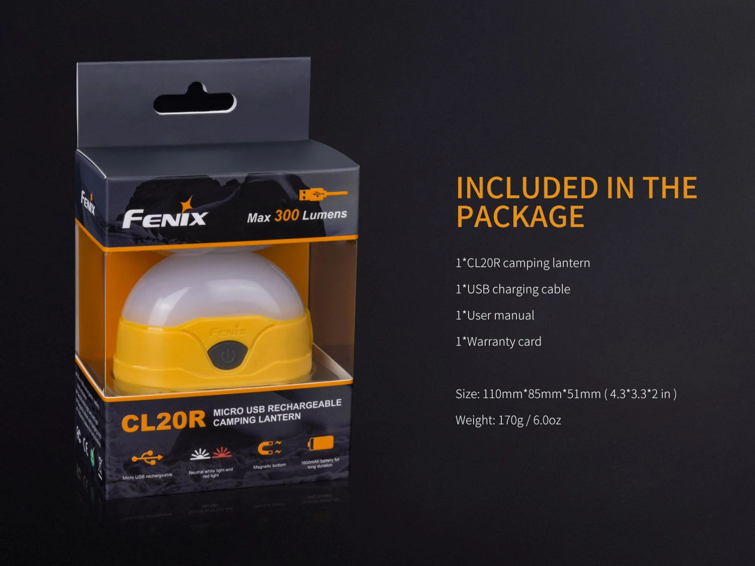 Fenix CL20R Camping Lantern 300 Lumen 8 Fenix CL20R Camping Lantern 300 Lumen - Image 8
