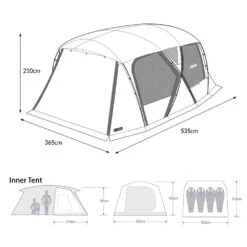 KZM New X-5 Tent -Camping Equipment Store Dimension