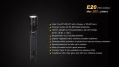 Fenix E20 XP-E2 LED Flashlight (2015 EDITION) -Camping Equipment Store E202015 14 E 99839 98925.1443050098