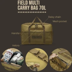 KZM Field Multi Carry Bag 70L & 80L -Camping Equipment Store Features 70L