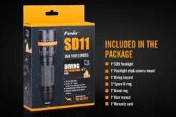 Fenix SD11 XM-L2 U2 Diving Photographic Light -Camping Equipment Store Fenix SD11 Diving Flashlight included