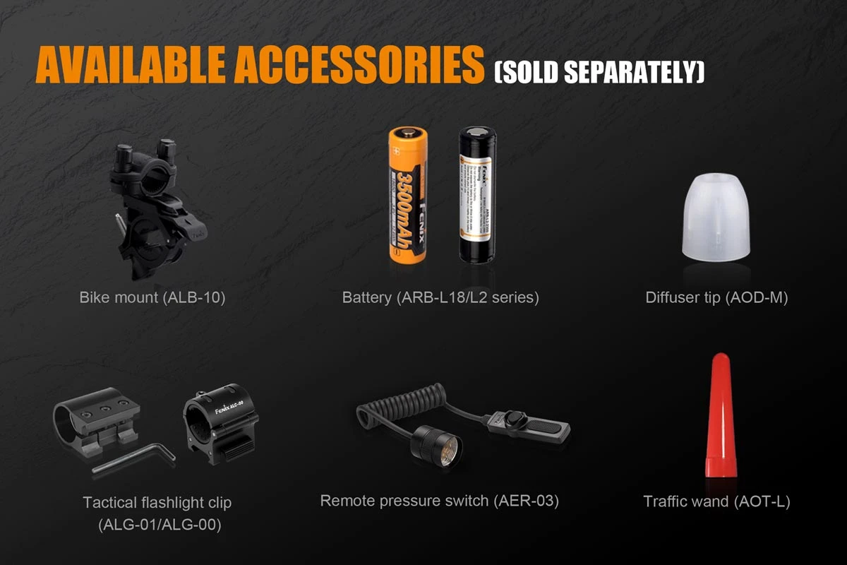 Fenix TK25 RED LED Flashlight 2 Fenix TK25 RED LED Flashlight - Image 2