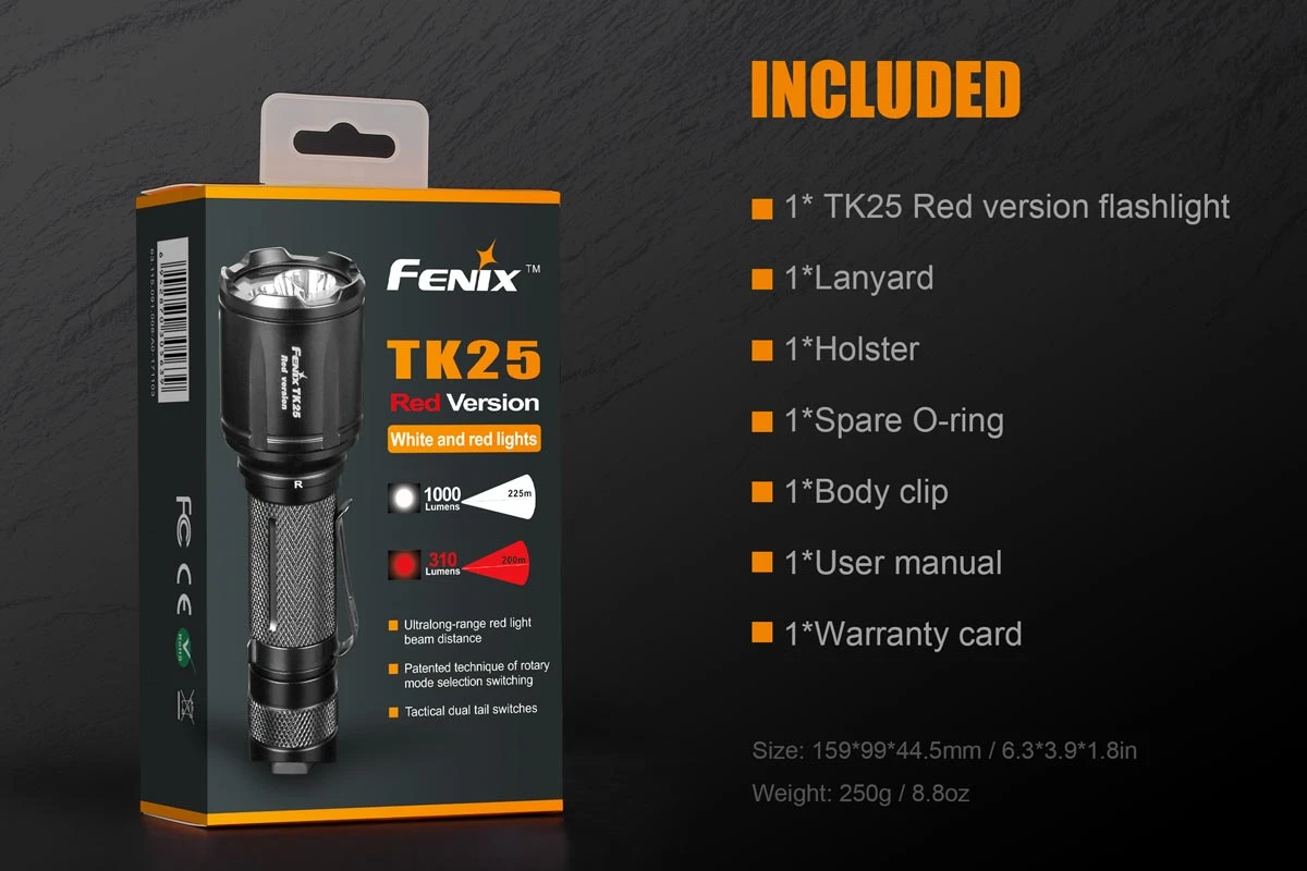 Fenix TK25 RED LED Flashlight 4 Fenix TK25 RED LED Flashlight - Image 4