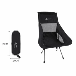 Hewolf Space Medium Aluminum Alloy Foldable Chair -Camping Equipment Store HW J2049 BLK 3
