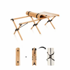 Hewolf Foldable Large Wooden Egg Roll Table 12 Hewolf Foldable Large Wooden Egg Roll Table -Camping Equipment Store HW J2097 06