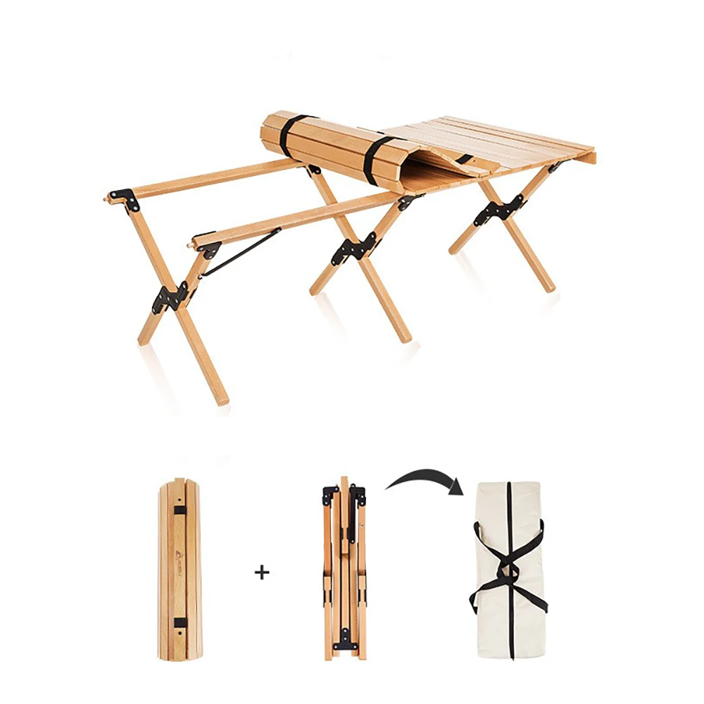 Hewolf Foldable Large Wooden Egg Roll Table 6 Hewolf Foldable Large Wooden Egg Roll Table - Image 6