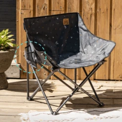 KZM Monogram Hygee Chair Black -Camping Equipment Store K20T1C018BK 6