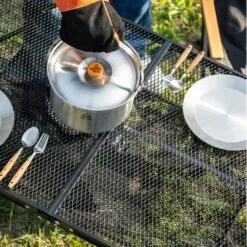 KZM Union Iron Mesh 2 Folding Table -Camping Equipment Store K20T3U003 8 600x600 5986fdae 9171 4f03 b399 69a8785eafb9