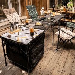 KZM Union Iron Mesh Cabinet 2 Folding Table -Camping Equipment Store K20T3U004 5 600x600 fa5f8b1a 7e53 440c a693 7a5e3b08ebcf