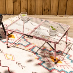 KZM Iron Mesh Slim Mini Table - Black -Camping Equipment Store K8T3U011 7 600x600 becc01a6 d57c 4c66 afe4 3a06b0d86076