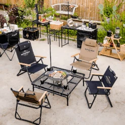 KZM Iron Mesh Fireplace Table II -Camping Equipment Store K9T3U012 11