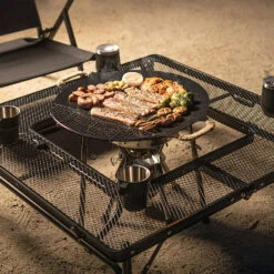 KZM Iron Mesh Fireplace Table II -Camping Equipment Store K9T3U012 12