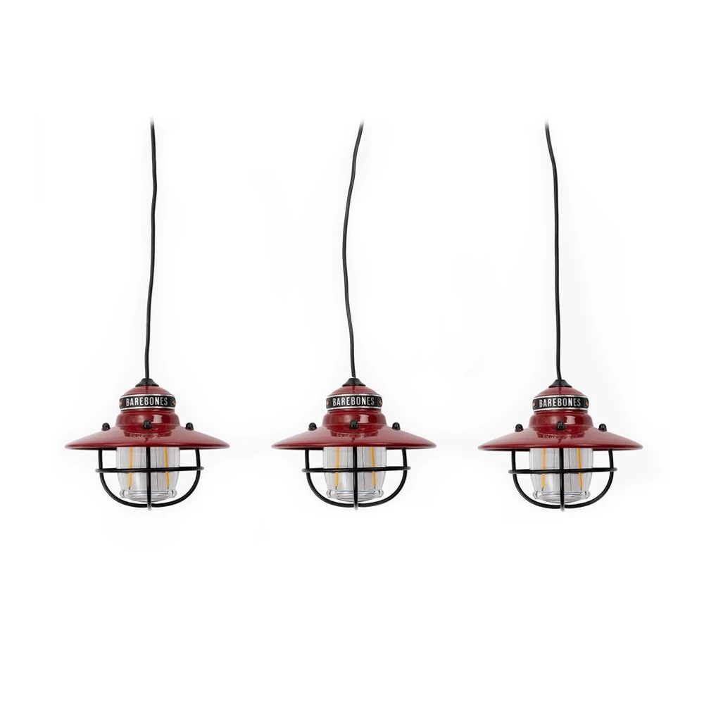Barebones Edison String Lights Red 1 Barebones Edison String Lights Red