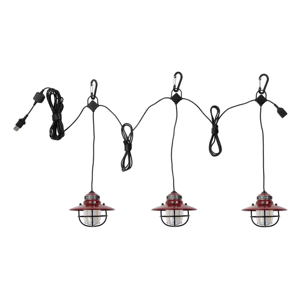 Barebones Edison String Lights Red 2 Barebones Edison String Lights Red - Image 2
