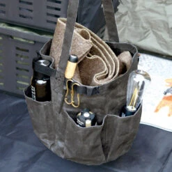 Post General Waxed Canvas Tool Bag Round - Grey -Camping Equipment Store Life 01 2de3a681 f379 4153 b635 c97080822208