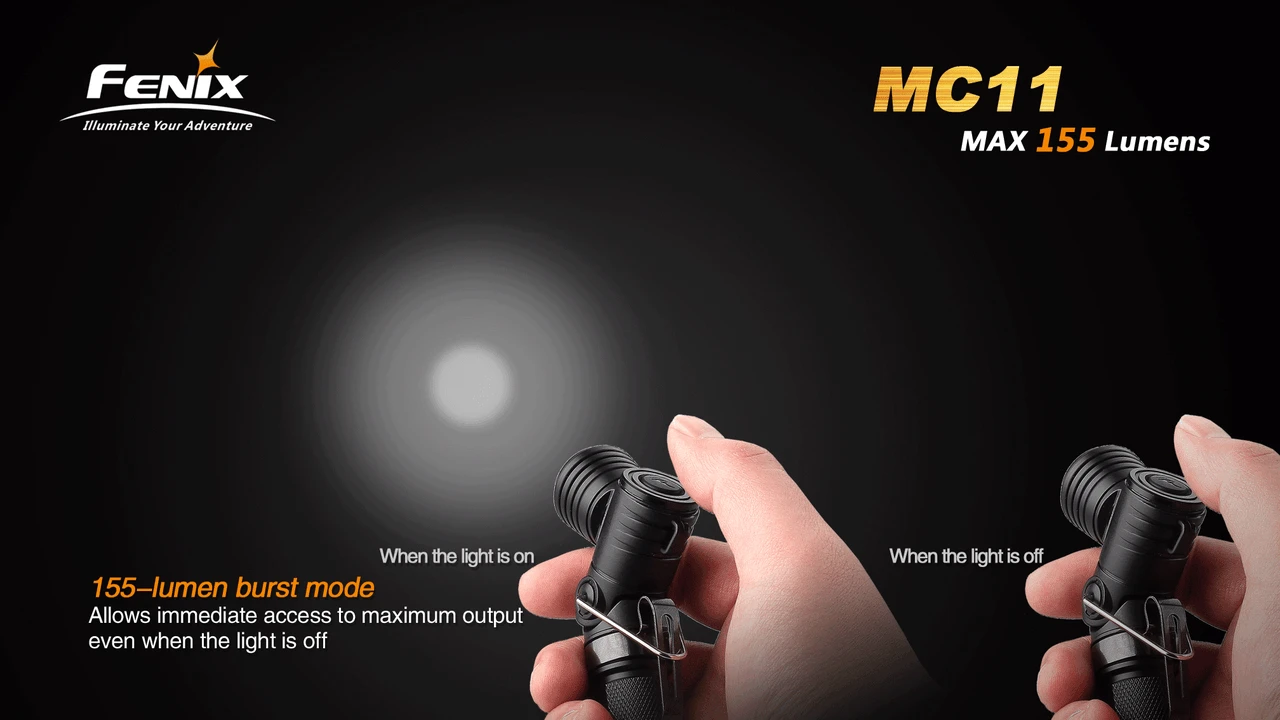 Fenix MC11 Anglelight Black Upgraded Version 155 Lumens 7 Fenix MC11 Anglelight Black Upgraded Version 155 Lumens - Image 7