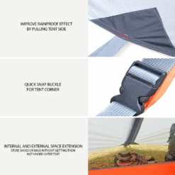 Hewolf 2 Person Double Layer Aluminum Pole Tent -Camping Equipment Store MON 1595 GRN 10