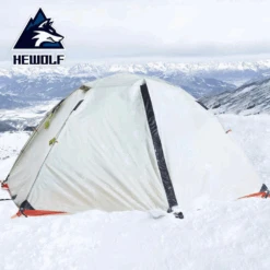 Hewolf 2 Person Double Layer Aluminum Pole Tent -Camping Equipment Store MON 1595 GRN 12