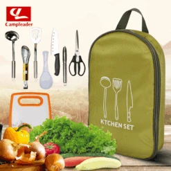 Camp Leader Outdoor Kitchenware 8 Piece Set -Camping Equipment Store MON44 3